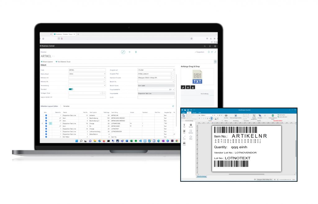 Screenshot der Software Connect.Labelmaker