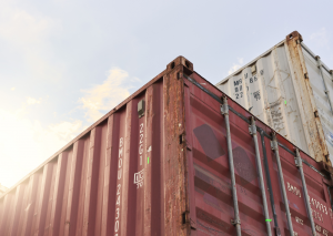 Container als Sinnbild für die Lieferkette